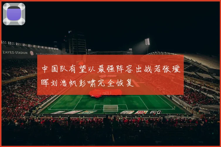 中国队有望以最强阵容出战若张瑷晖刘浩帆彭啸完全恢复
